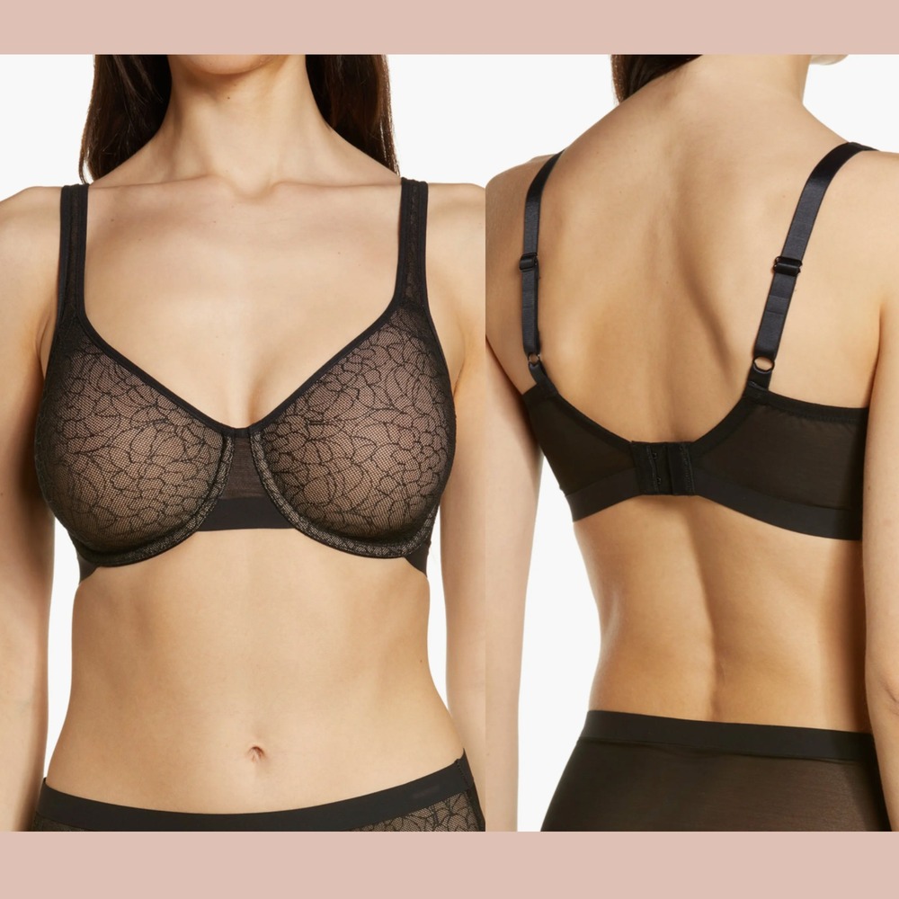 NWT $70‎ Wacoal [ 42DDD ] All Edge Underwire Full Figure Bra in Black #7011